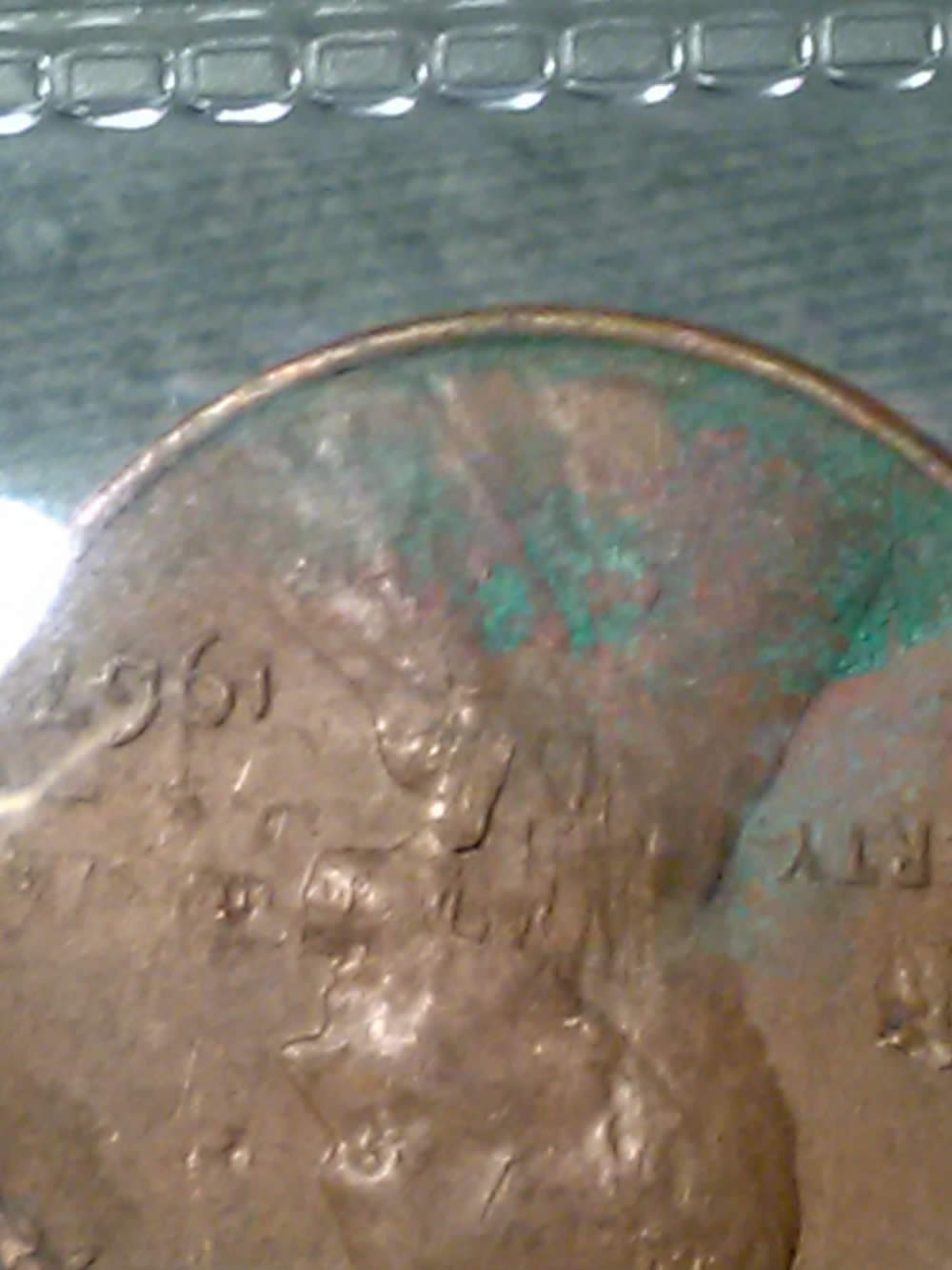 1967-P--LC-With-Bad-Lamination-Error-With-Peeling-Piece-Of-Flake
